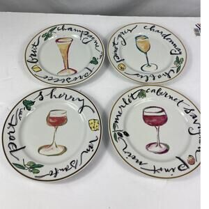 Rosanna 8" Appetizer Salad Cheese Plates Chardonnay Sherry Champagne Cabernet